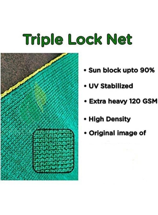 Generic Generic Shade Sail Green Net Tent - For Shade Sail Green Net 10X10FT, Protects from Sun, Blocks Upto 90% UV Rays,Ideal for Car Parking, Drive Ways, Gardens, Children Play Areas, Verandas,Best for Home, Garden & Office (10" x 10")  (Green)  - Image 2