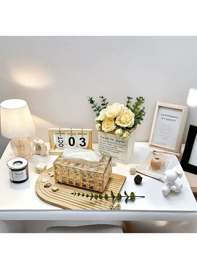 Yageli Tissue Box Square Freestanding Napkin Dispenser For Bathroom Vanity Nightstand Home Decor - Image 5