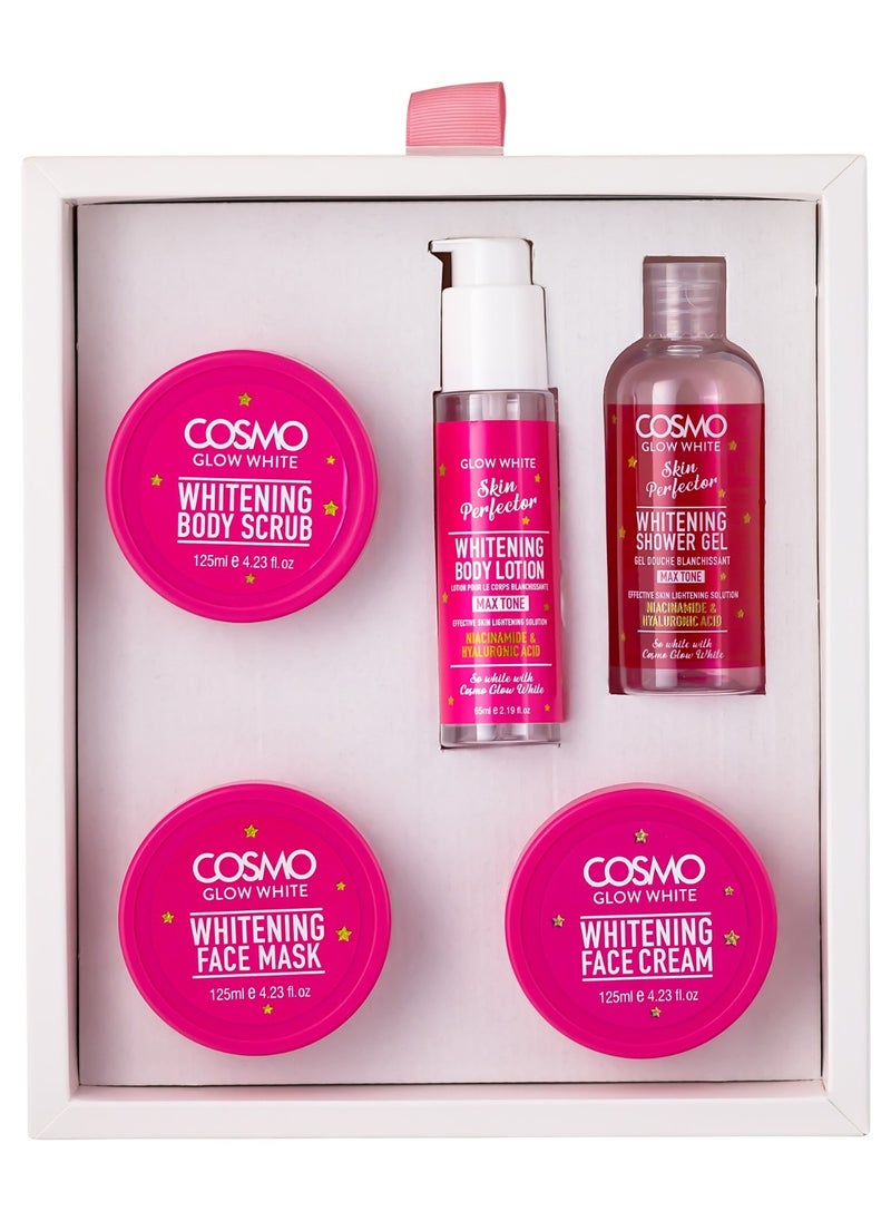 COSMO A Whitening Kit Consisting Of 5 Skin And Body Care Products With Niacinamide And Hyaluronic Acid  - Image 2