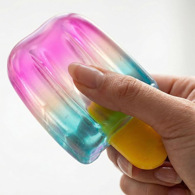 HYYGOCCTV Ice Cream Squishy Fidget Toys Summer Squeeze Sensory Slow Rise Fidget Squishy Stress Ball Relief Easter Basket Stuffers Squishies Slow Rising Fidget Toy Party Favors for Anxiety Relief Birthday Gift - Image 3