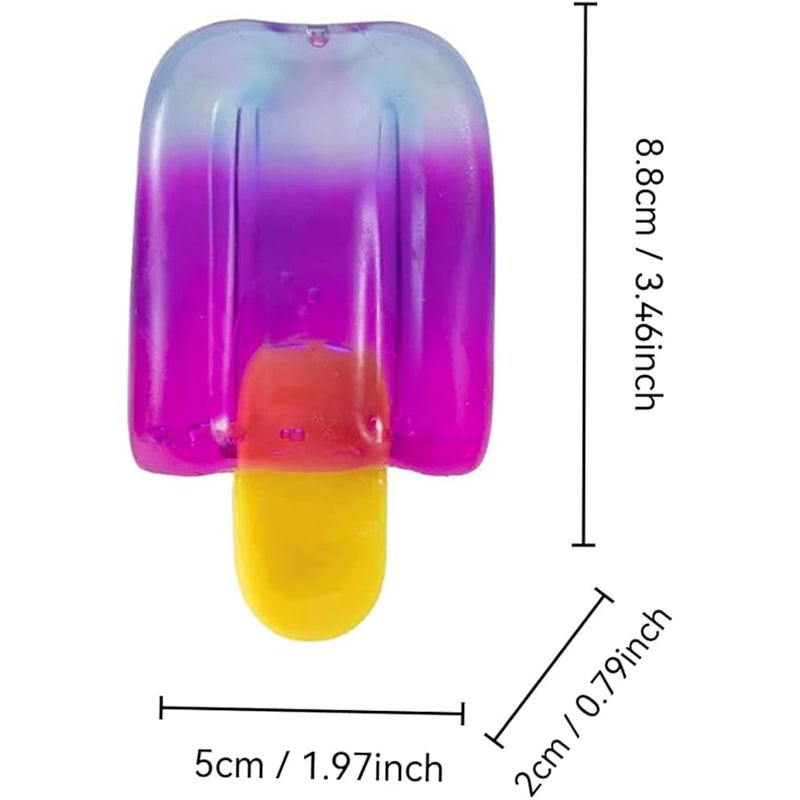 HYYGOCCTV Ice Cream Squishy Fidget Toys Summer Squeeze Sensory Slow Rise Fidget Squishy Stress Ball Relief Easter Basket Stuffers Squishies Slow Rising Fidget Toy Party Favors for Anxiety Relief Birthday Gift - Image 2