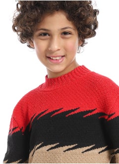 سيزار بلوفر صوف اولادي مزود بتصميمات متعددة  - Image 4