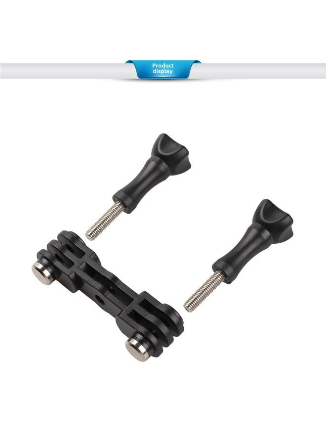 Generic Universal Accessories For Sports Cameras J-type Adapter Base Adapter Long Screw Integrated Base Selfie Five-finger Ring-Color:GP Vertical Double Machine Bracket  - Image 1