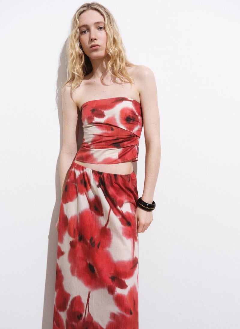 MANGO Floral Bandeau Top  - Image 1