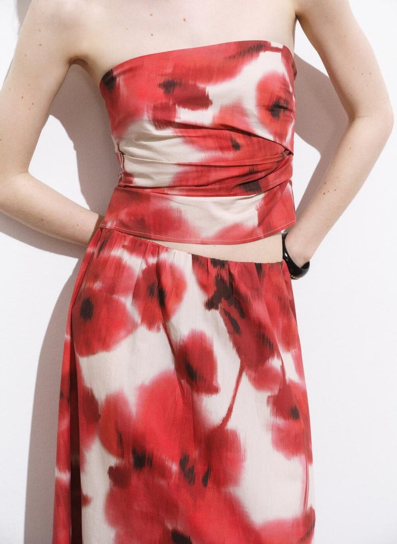 MANGO Floral Bandeau Top  - Image 3