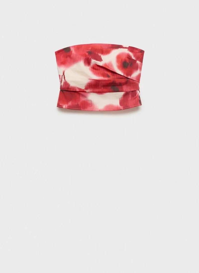 MANGO  Floral Bandeau Top for Women | Best Price UAE