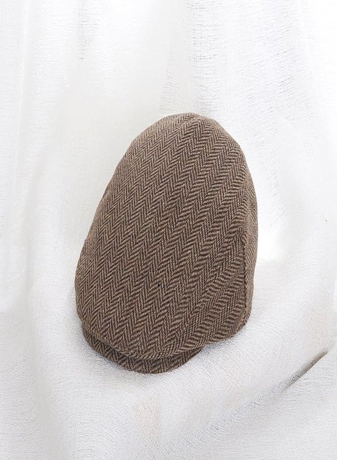 FGSS Cabbie Newsboy Hat for Kids Vintage Beret Tweed Pageboy Cap Forward Flat Cap for Toddler Girls Boys 4-9Y - Image 2
