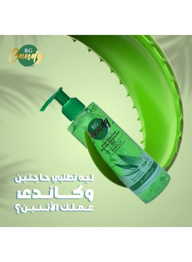 Candy Aloe Vera Face & Body Moisturizer Gel - 250 Gm - Image 2