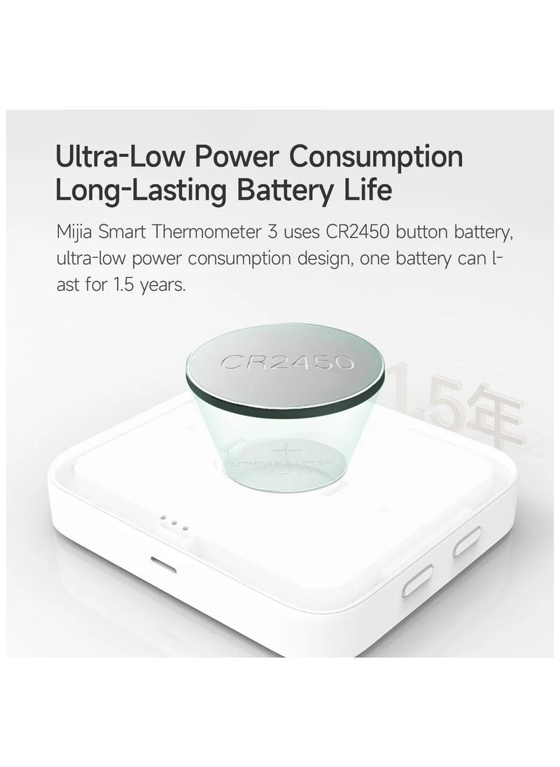 Mijia Bluetooth Thermometer 3,Wireless Smart Electric Digital Hygrometer Temperature and Humidity 3 Work with Mijia APP