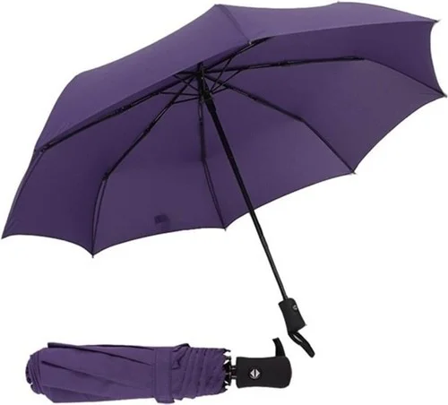 اليفن ماركت Eleven Market Umbrella Purple Fully Automatic Does Not Break in the Wind
