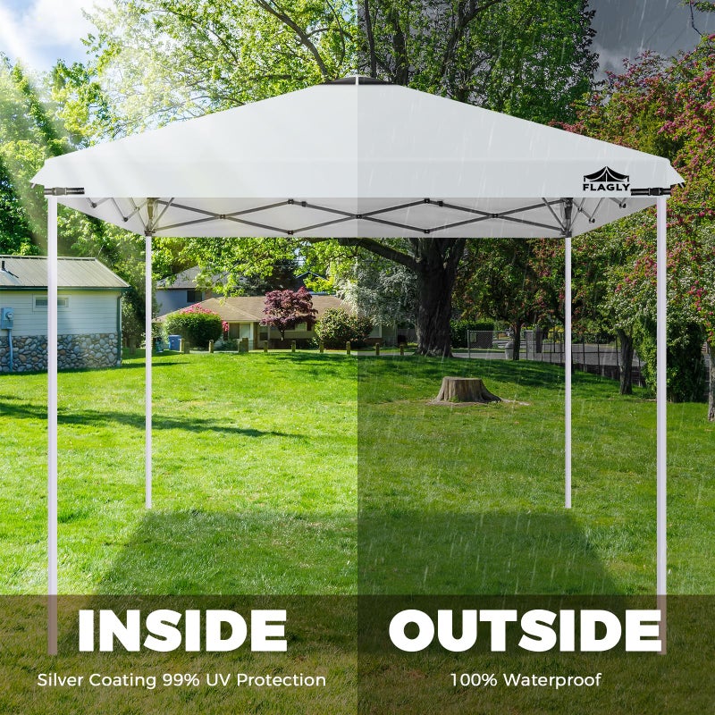 Flagly 10x10ft Replacement Canopy Top with Air Vent, Waterproof & UV Protection Canopy Tent Top Cover for Straight Leg Canopy Frame - for Outdoor, Patio, Event, Trade Show (White, 10x10ft) - Image 5