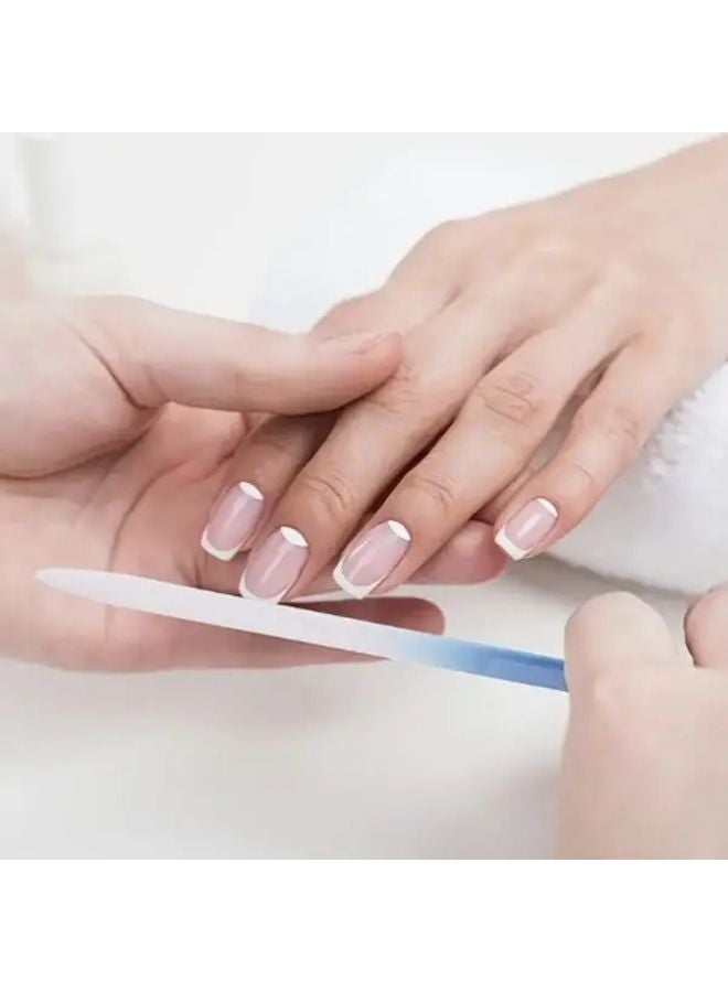 5Pcs Professional Glass Nail File Set Rainbow Gradient Colors Waterproof Nail Polisher - Image 4