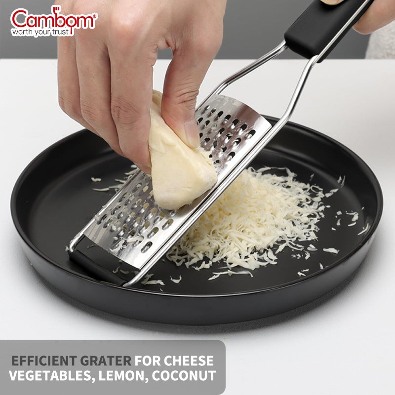 Cambom Cheese Grater Lemon Zester  Graters For Parmesan Cheese  Lemon  Citrus  Garlic  Nutmeg  Chocolate  Fruits  Vegetables  Ginger  Vegetable & Cheese Shredder With Stainless Steel Coarse Blade - Image 2