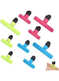 Large Chip Clips 9 Pack Air Tight Food Clips Bag Sealing Clips With Good Grips Plastic Heavy Duty Seal Grips For Coffee Potato And Food Bags Assorted Sizes