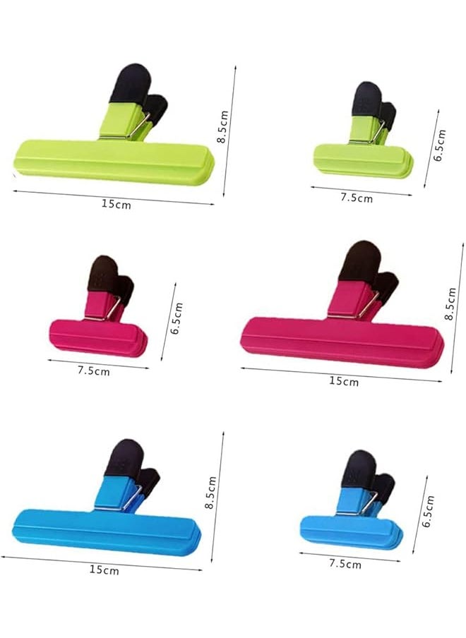 ORiTi - Large Chip Clips 9 Pack Air Tight Food Clips Bag Sealing Clips With Good Grips Plastic Heavy Duty Seal Grips For Coffee Potato And Food Bags Assorted Sizes - Image 1