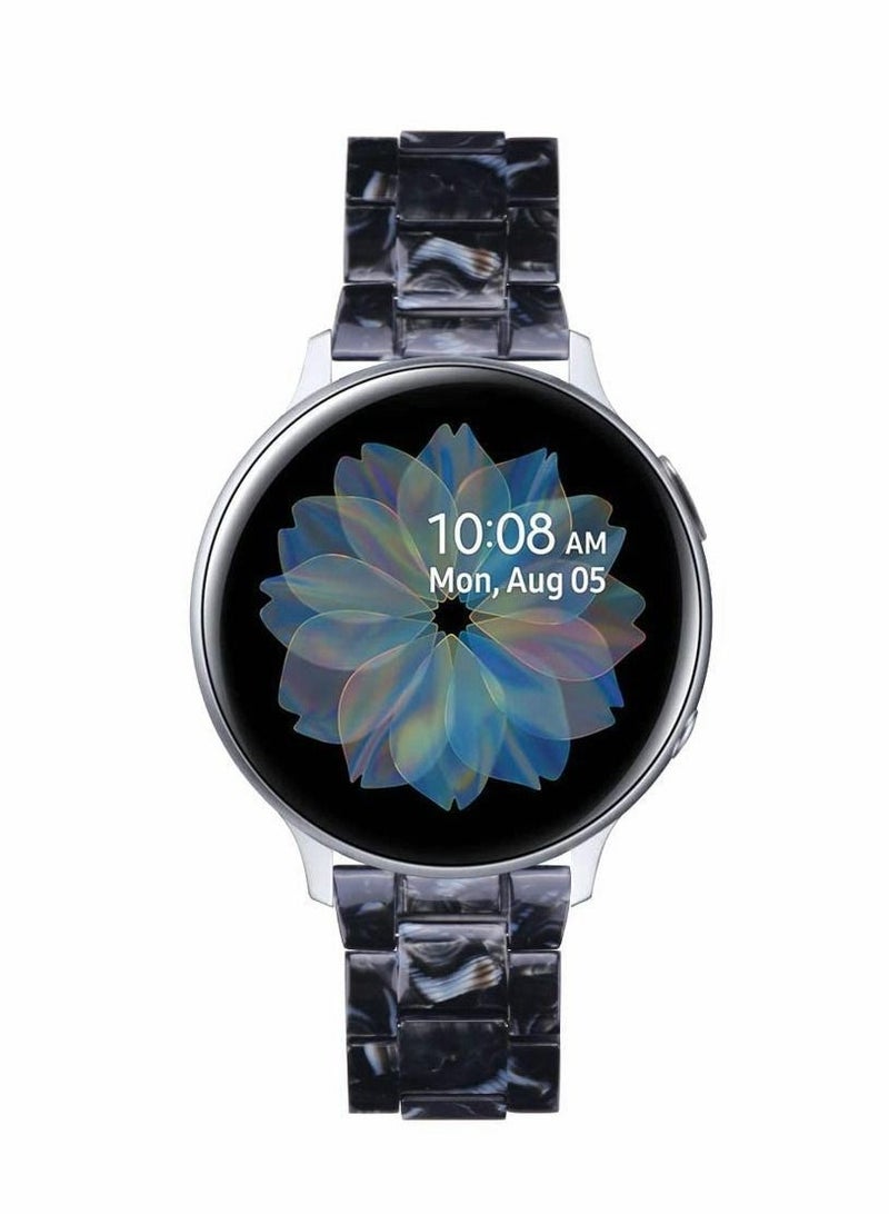 Y&D Resin Bands Compatible with Galaxy Watch4 40mm 44mm for Classic 42mm 46mm/Galaxy Watch3 41mm Watchband 20mm Watch Band Stainless Steel Buckle Strap/Galaxy Active 2-Black - Image 3