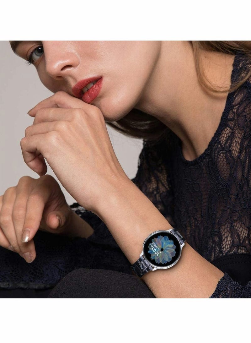 Y&D Resin Bands Compatible with Galaxy Watch4 40mm 44mm for Classic 42mm 46mm/Galaxy Watch3 41mm Watchband 20mm Watch Band Stainless Steel Buckle Strap/Galaxy Active 2-Black - Image 5