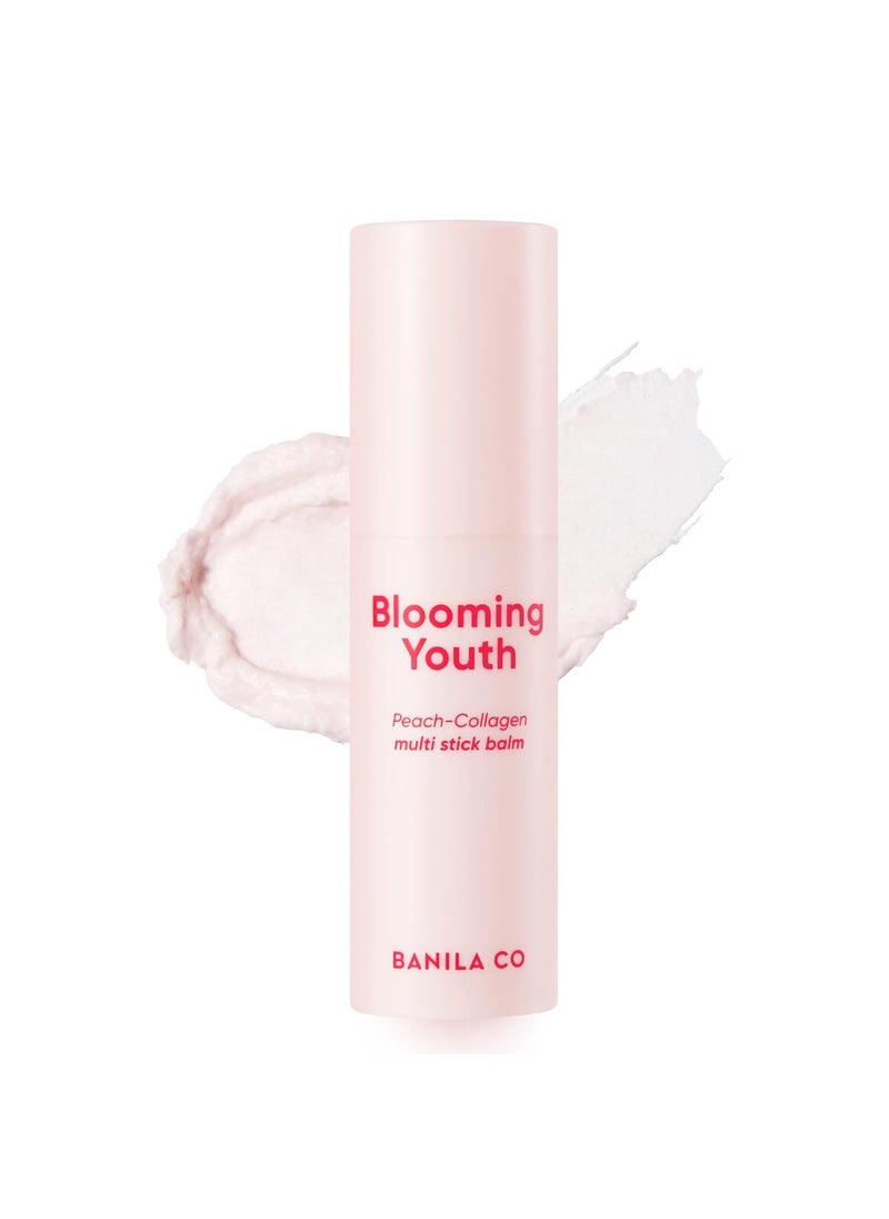 Banila Co BANILA CO Blooming Youth Multibalm Stick  Allinone Hydrating Lip Face and Neck Cream  Daily Moisturizer Make up Base  Made with Peach Collagen  Hyaluronic Acid 105g  037oz 