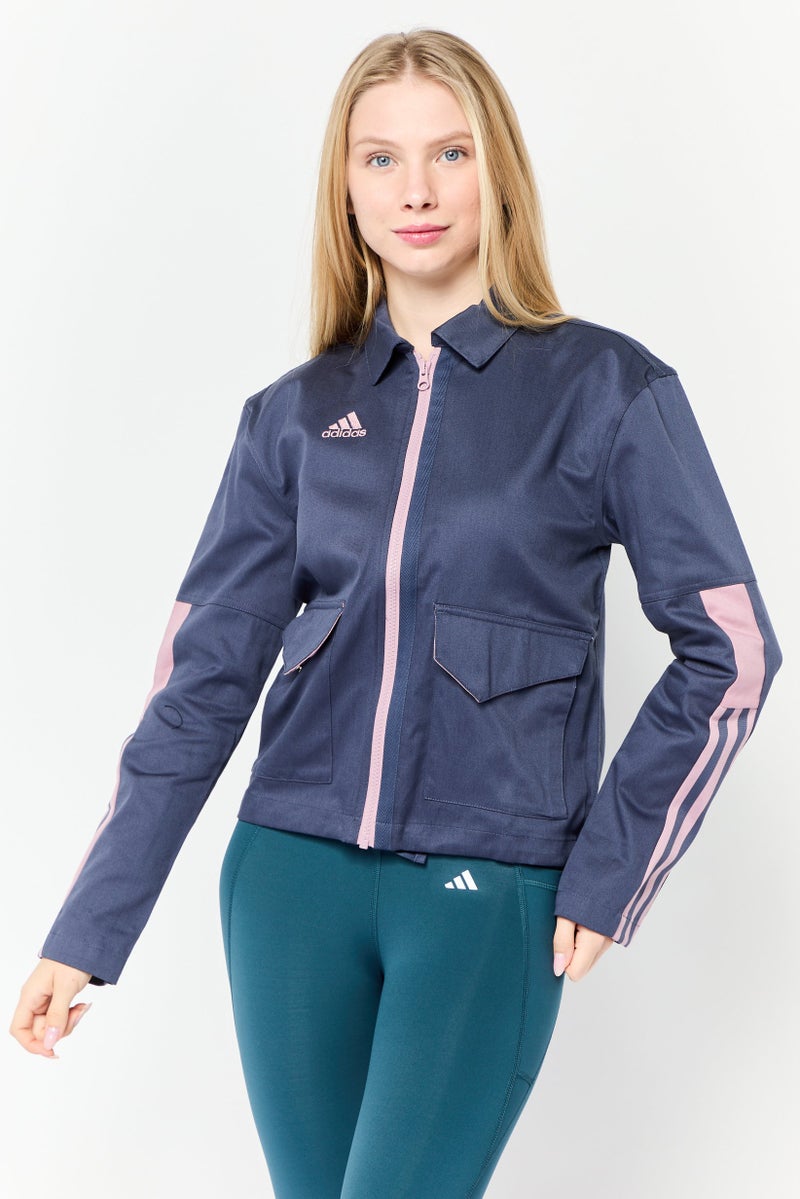 Adidas Women Sportswear Fit Outdoor Cargo Jacket Shirts, Shadow Navy - Image 1