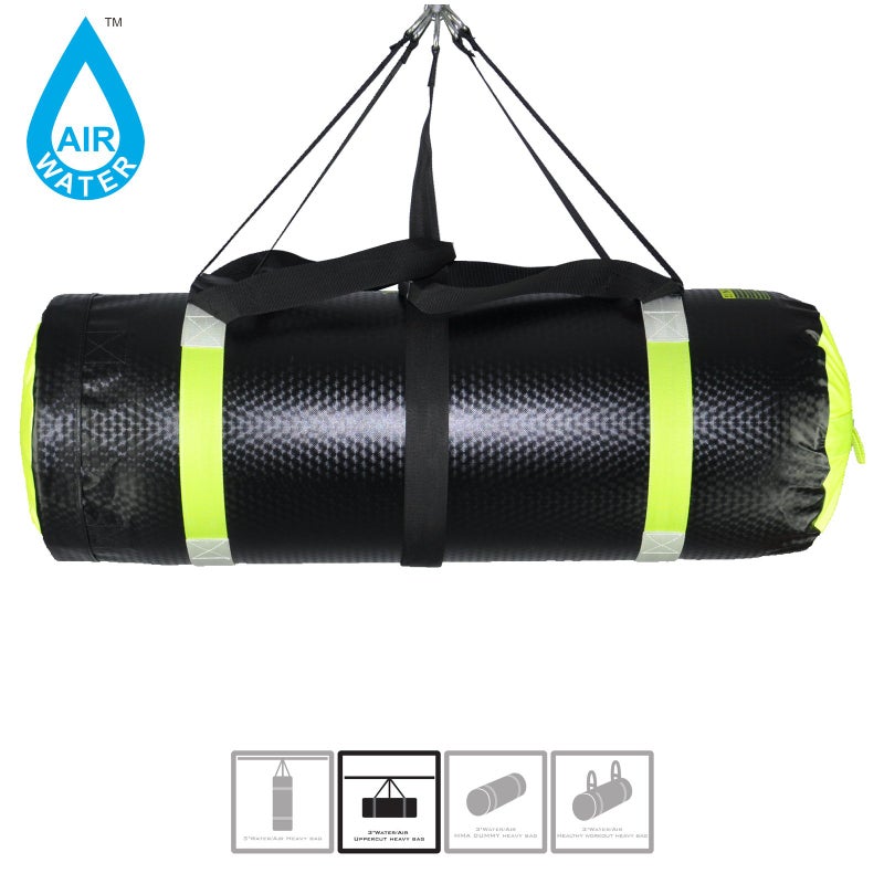 MaxxMMA 3 ft 4-in-1 Water/Air Heavy Bag | Training & Fitness, Uppercut Workout, MMA Grappling, Punching Bag (Black/Neon Yellow) - Image 3