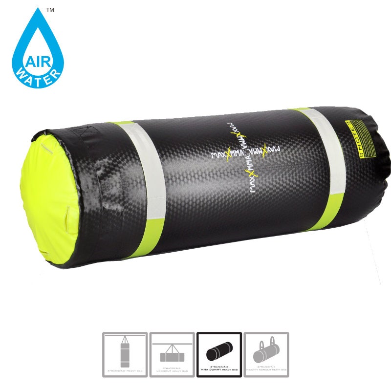 MaxxMMA 3 ft 4-in-1 Water/Air Heavy Bag | Training & Fitness, Uppercut Workout, MMA Grappling, Punching Bag (Black/Neon Yellow) - Image 4