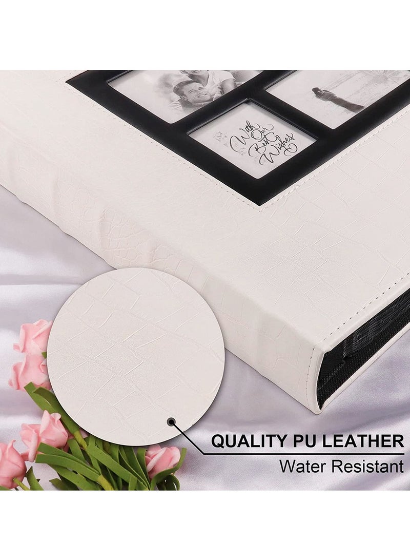 HomarKet Photo Album 4x6 Holds 600 Photos Black Pages Large Capacity Leather Cover Wedding Family Baby Photo Albums Book Horizontal and Vertical Photos  - Image 3