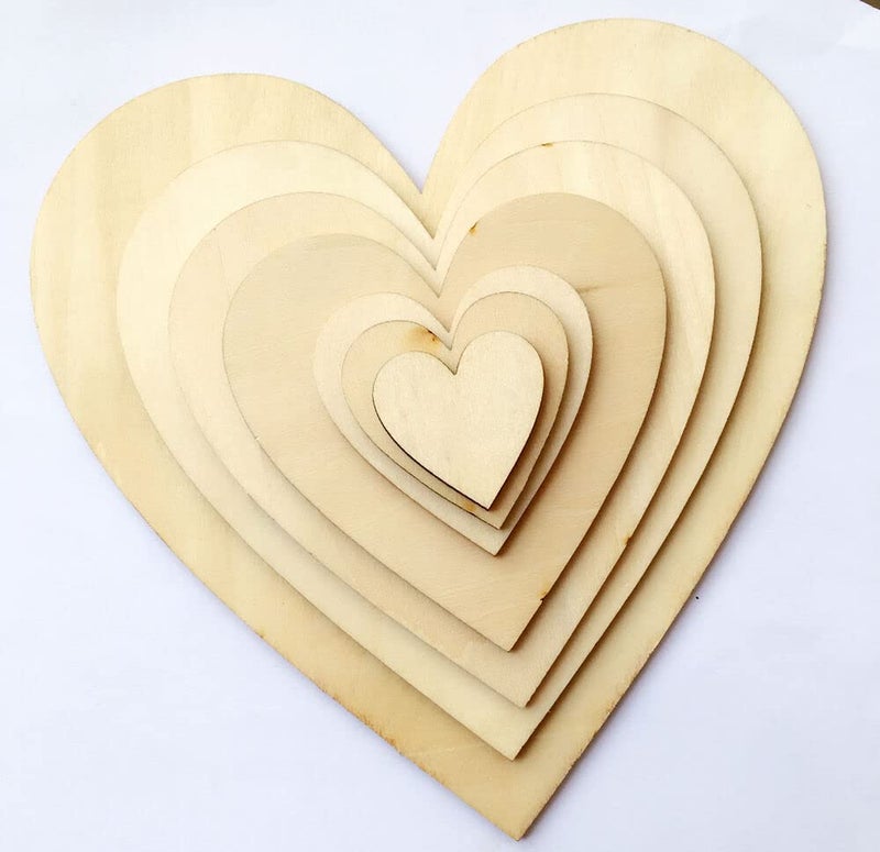 Snoogg MDF Wood for Art and Craft for Resin Art, Mandala, Model Building, Home Décor, Painting, Student Project, DIY Plaque Handicraft. Shape Heart Size 8 Inch Pack of 25 - Image 5