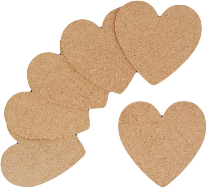 Snoogg MDF Wood for Art and Craft for Resin Art, Mandala, Model Building, Home Décor, Painting, Student Project, DIY Plaque Handicraft. Shape Heart Size 8 Inch Pack of 25 - Image 4