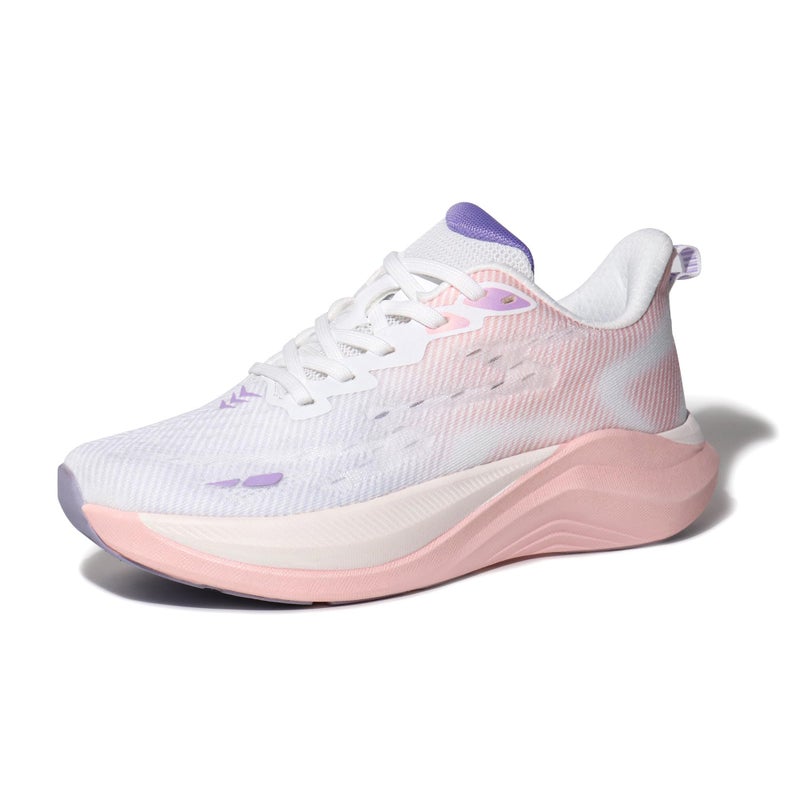 Hawkwell Women's Cloud Zero Active Nursing Shoes Cushion Breathable Tennis Walking Gym Medical Work Sneakers,Knit White Pink,7 M US - Image 1