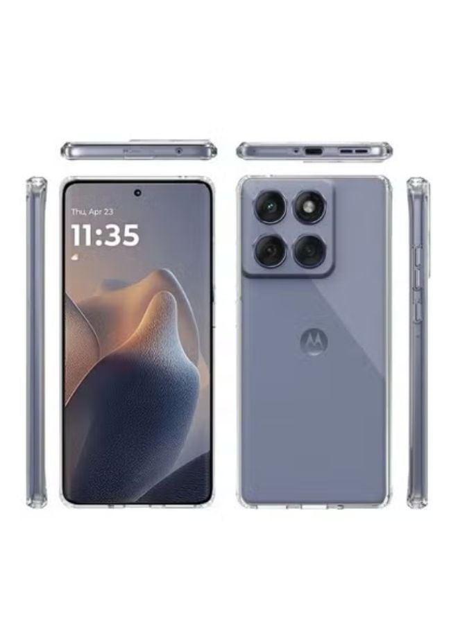 Crystal Clear Thermoplastic Polyurethane Back Case Cover Compatible With Motorola Edge 60 Fusion  - Image 1