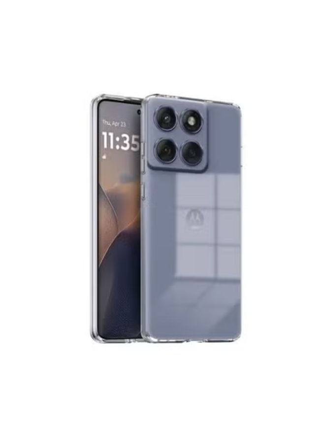 Crystal Clear Thermoplastic Polyurethane Back Case Cover Compatible With Motorola Edge 60 Fusion  - Image 2