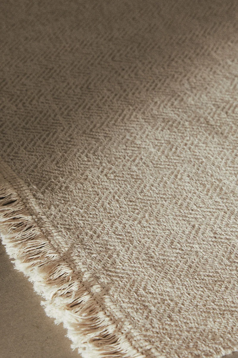 H&M Fringed cotton runner rug