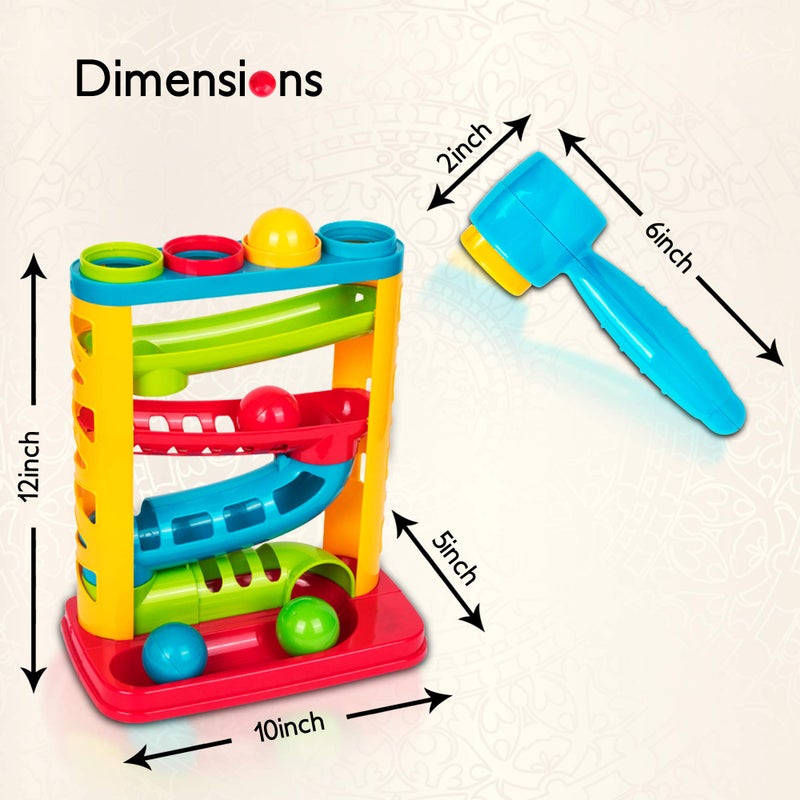 Playkidz Durable Pound A Ball Toys for Toddler, Stacking, Learning, Active, Early Developmental Hammer Montessori Toys, Fun Gifts for Boy & Girl - STEM Educational Toy - Great Birthday Gift Ages 1 2 3 - Image 5