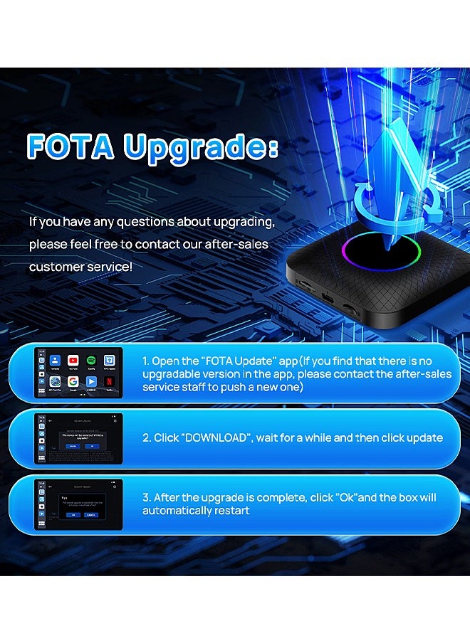 Wireless CarPlay Box - Wireless Android Auto 4GB+64GB (RAM+ROM) - Car Adapter - 3-in-1 Car AI Box - Built-in GPS, Android 13, Dual-band Wifi, Bluetooth - pzsku/Z56F33D67DA876EA3600CZ/45/_/1696822333/72c1eda4-9917-46a9-a6ec-ae9638dbadb7