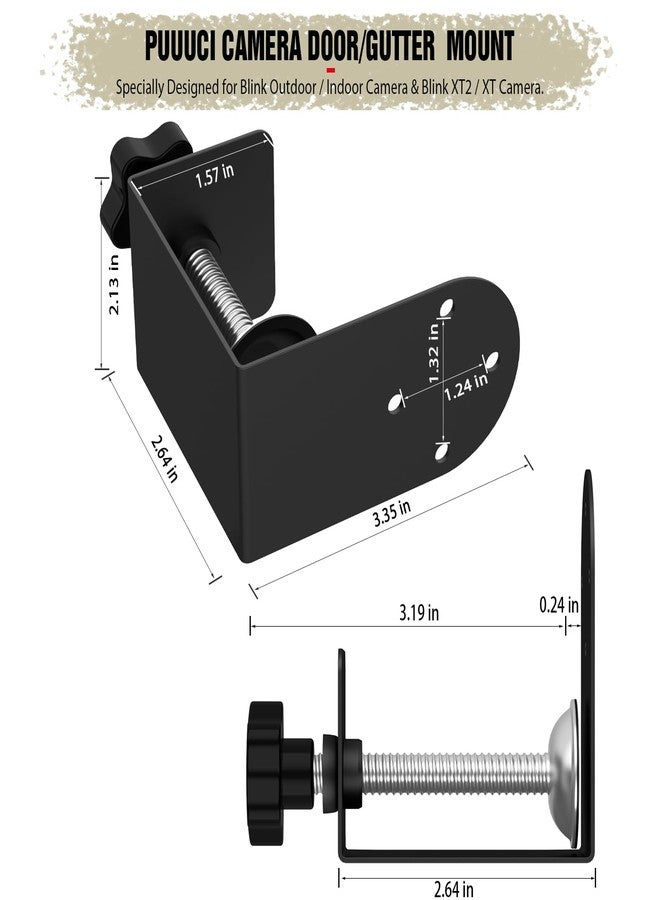 PUUUCI Door/Gutter Mount for Blink Indoor/Outdoor Camera(4th/3rd Gen) & Blink XT2/XT Camera - Blink Security Camera Mounting Accessories for Home/Apartments/Business, No Drilling, No Damage - Image 2
