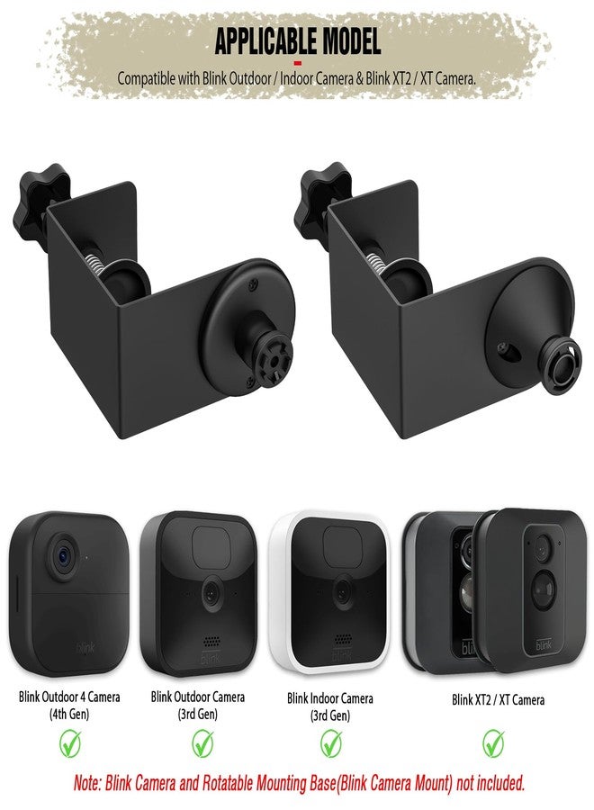 PUUUCI Door/Gutter Mount for Blink Indoor/Outdoor Camera(4th/3rd Gen) & Blink XT2/XT Camera - Blink Security Camera Mounting Accessories for Home/Apartments/Business, No Drilling, No Damage - Image 3