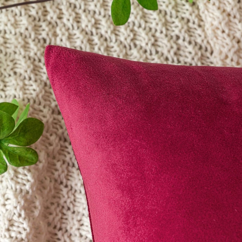 EMEMA Cushion Cover, 40 x 60 cm, Velvet Decorative Cushion Cover, Sofa Cushion Cover, Decorative Pillow Case, Home Decoration, Lumbar Cushion Cover, Throw Cushion Cover for Sofa, Living Room, Bedroom - Image 2