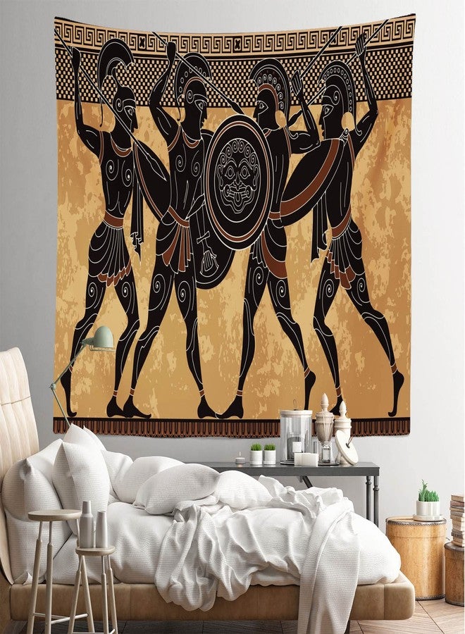 Loccor Ancient Greece Tapestry: Spartans & Greek Warriors - Myths & Pottery Design - 60x40 Inch Wall Hanging for Bedroom, Living Room, Office, Dorm & Home Decor - Image 5