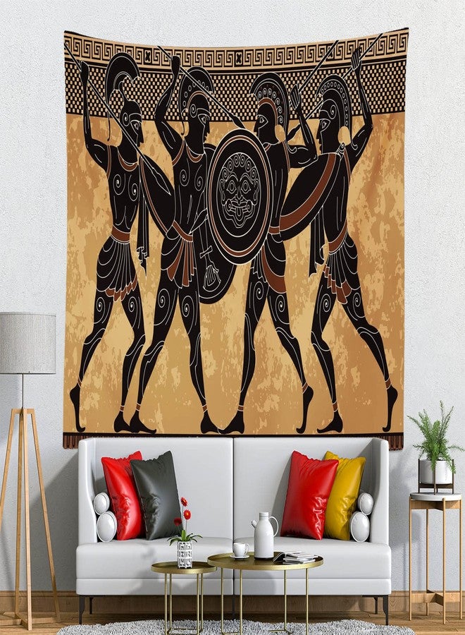 Loccor Ancient Greece Tapestry: Spartans & Greek Warriors - Myths & Pottery Design - 60x40 Inch Wall Hanging for Bedroom, Living Room, Office, Dorm & Home Decor - Image 2