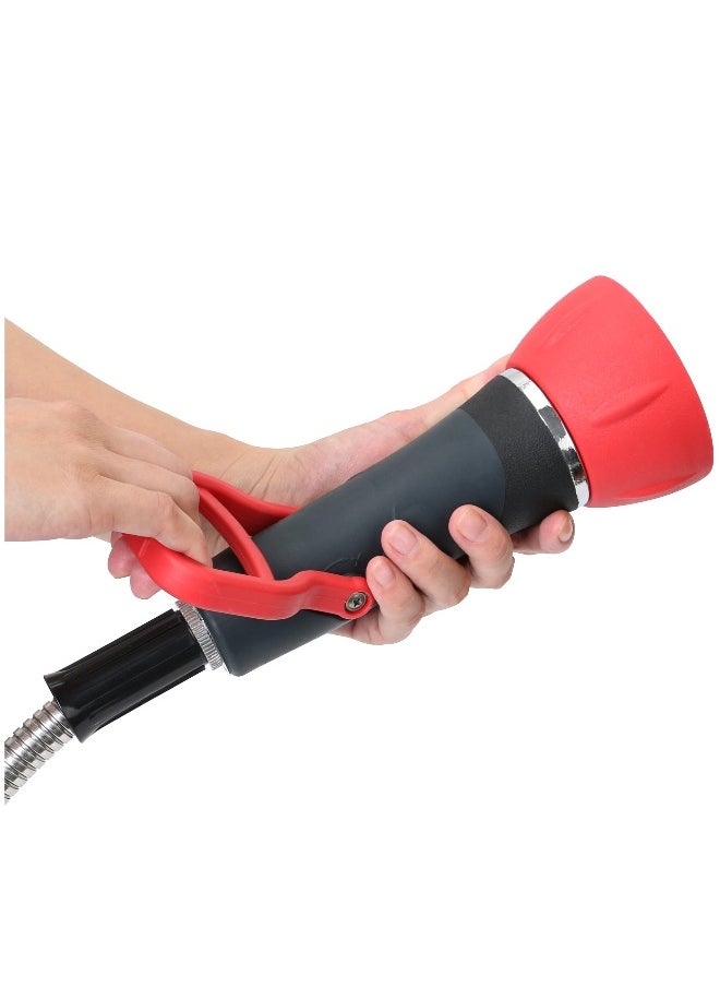 Generic - Fireman Style Garden Hose Nozzle, Professional Classic Fireman's Hose Nozzle, Heavy Duty Adjustable Twist Zinc Fireman's Nozzle With Large Shut-off Handle, Up to 250 PSI, Made of Die-cast Zinc - Image 1
