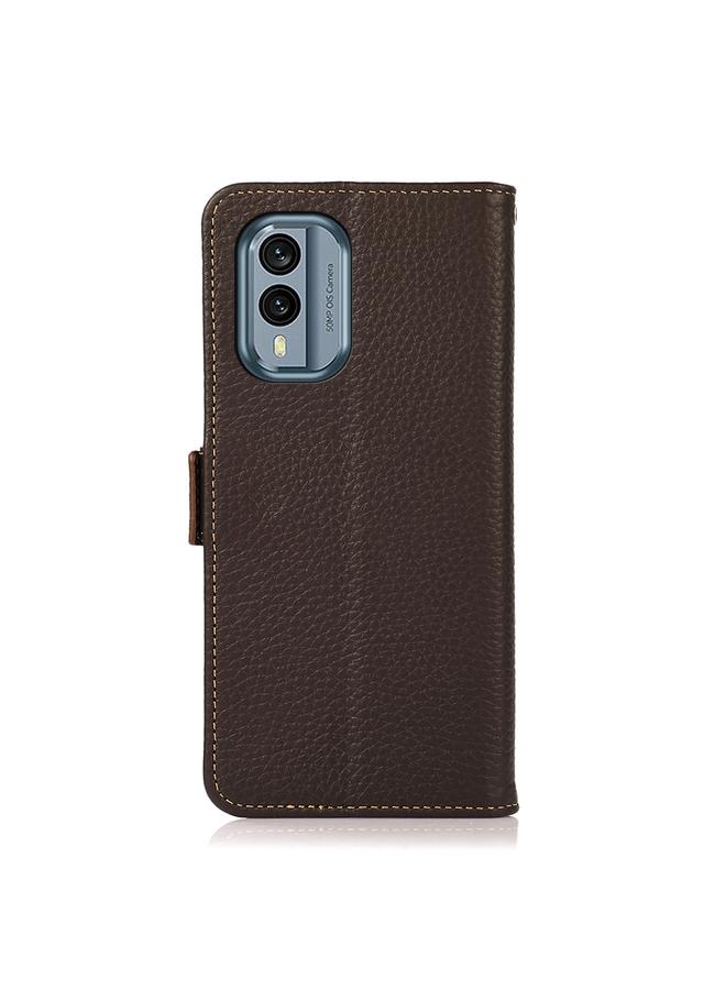 S-TOP Case For Nokia X30 5G KHAZNEH Side-Magnetic Litchi Genuine Leather RFID Phone Case - Image 3