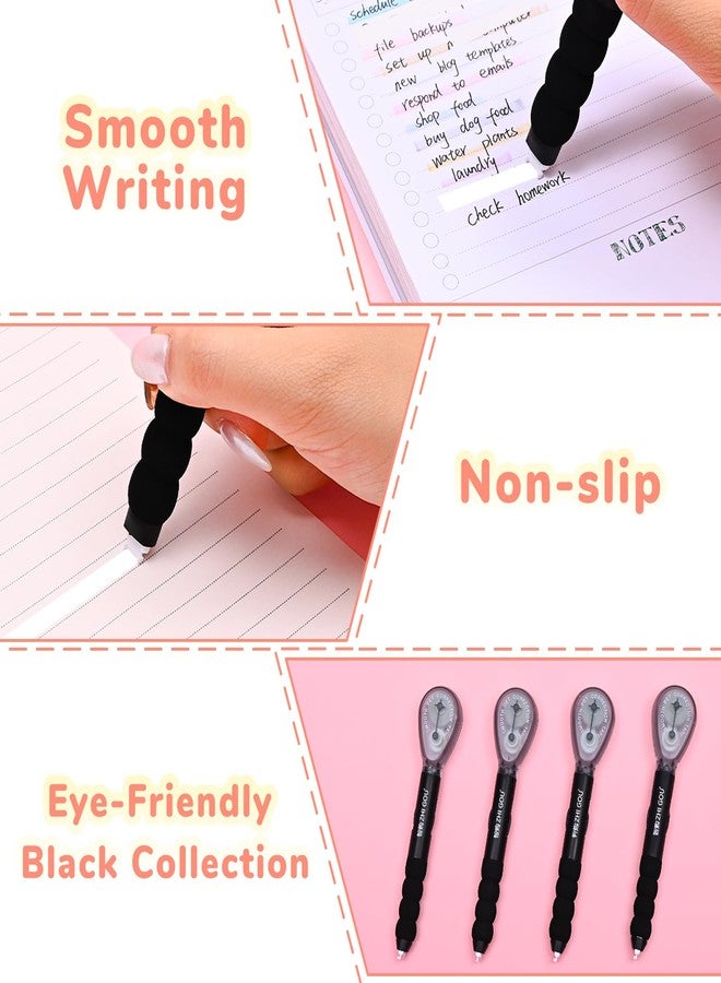 Temiary 4 Pcs White Correction Tape Pen, 19.69 ft Smooth Pull Out Tape Pens, Instantly Dry, Easy to Use Applicator for School Office Supplies (Black) - Image 4