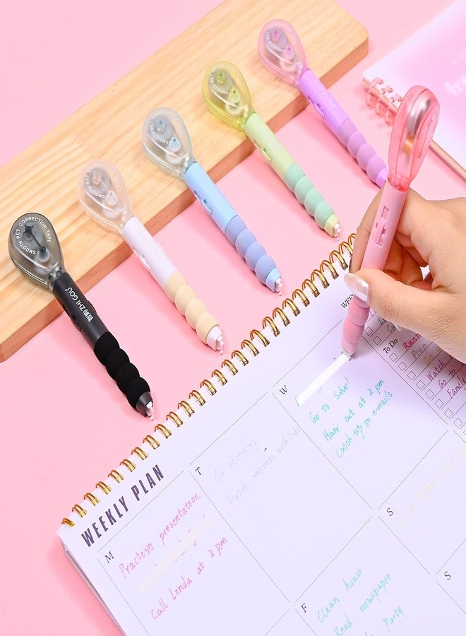 Temiary 4 Pcs White Correction Tape Pen, 19.69 ft Smooth Pull Out Tape Pens, Instantly Dry, Easy to Use Applicator for School Office Supplies (Black) - Image 5
