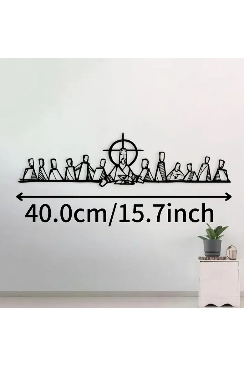 Last Supper Metal Wall Art – Christian Religious Home Decor, Black Silhouette Wall Hanging for Living Room, Bedroom, Office – Inspirational Religious Artwork, Gift for Wedding, Birthday, Holidays - Image 4