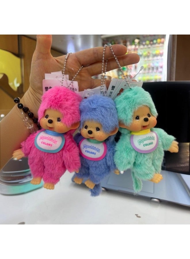 15 سنتيمتر قرد Meng Qiqi Monchhichi زوجين يقف الموقف التحول ألعاب من نسيج مخملي دمية آلة دمية-اللون: أخضر نعناعي-mengqi - Image 1