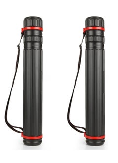 FVIEXE 2PCS Poster Tube, Small Poster Tube with Strap, Art & Poster Storage Transport Tubes, Carry Document, Blueprint, Drawing and Artwork, Round Poster Holder Tube Cases Expand from 17.5 to 28 Inch  - Image 1