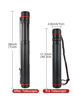 FVIEXE 2PCS Poster Tube, Small Poster Tube with Strap, Art & Poster Storage Transport Tubes, Carry Document, Blueprint, Drawing and Artwork, Round Poster Holder Tube Cases Expand from 17.5 to 28 Inch  - Image 2