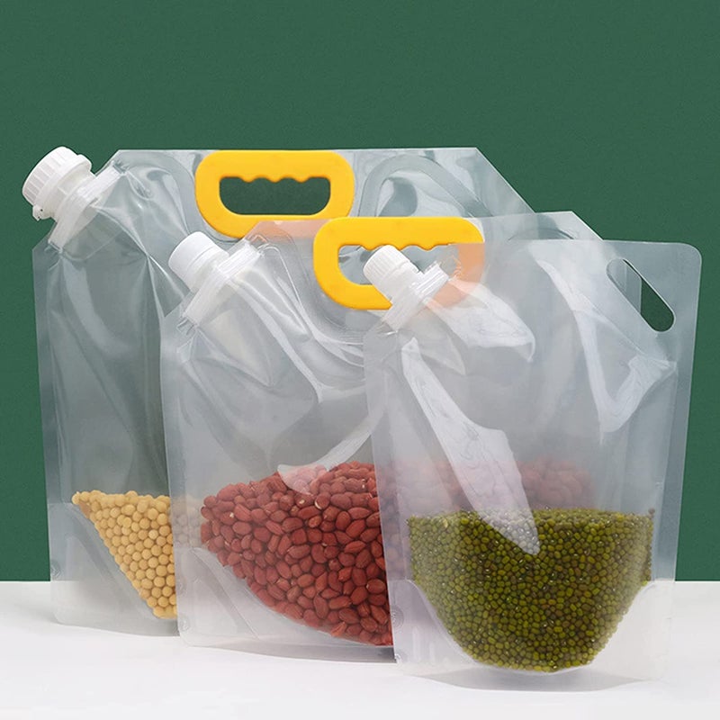 Bhuma Bhuma 2Pcs 15L Reusable Grain Moisture Proof Sealed Bag Grain Storage Tank Grain Rice Food Storage Bag Stand Up Pouch Bags with Portable Handle for Long Term Food Storage Container - Image 2
