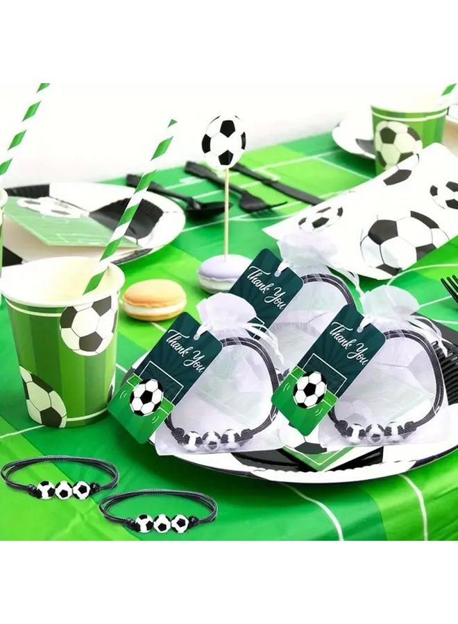 Set Of 5 Football Party Gifts Including Football Bracelet And Drawstring Bag For Football Themed Events - Image 4