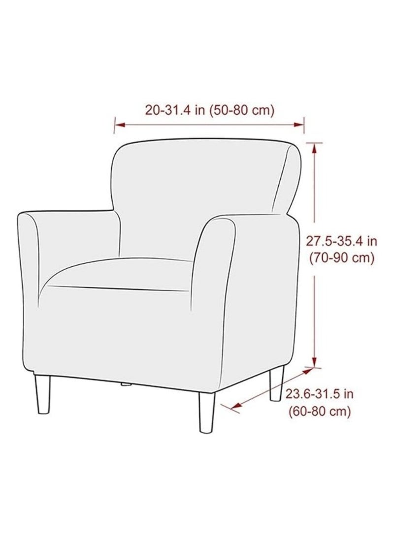 عام غطاء أريكة مفردة مطاطي يغطي بالكامل، غطاء كرسي ذو ظهر عالٍ، يزيّن الأريكة بسهولة ويمنحها مظهراً جديداً فوراً. - Image 2